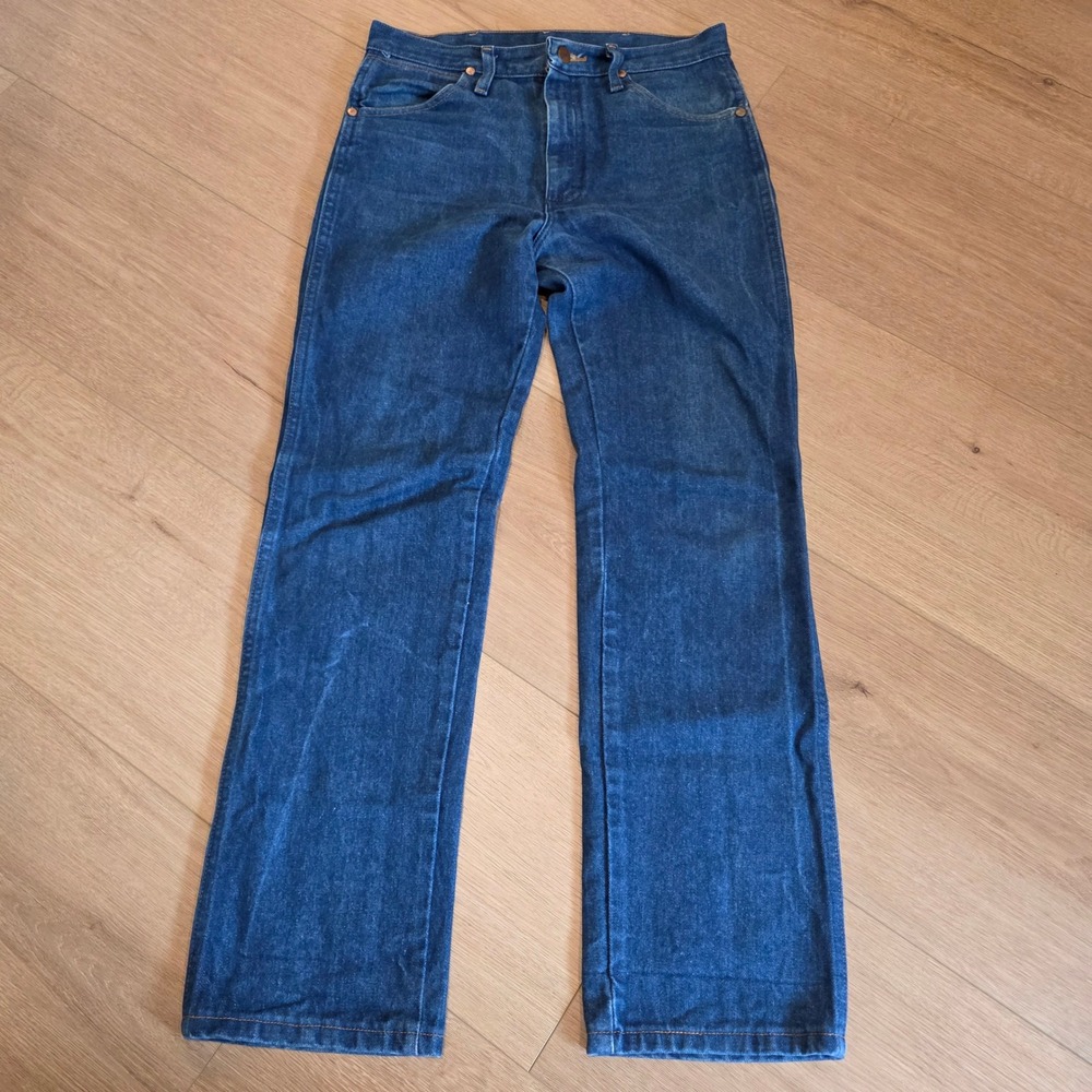 Wrangler 936DEN Cowboy Cut Slim Fit Jeans Mens 30x30 Dark Wash Indigo Denim